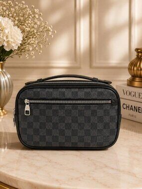 Authentic Louis Vuitton Ambler Damier Graphite Belt Bag Crossbody LV Luxury